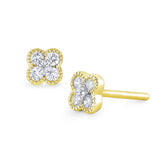 Diamond Flower Earrings - Dracakis Jewellers